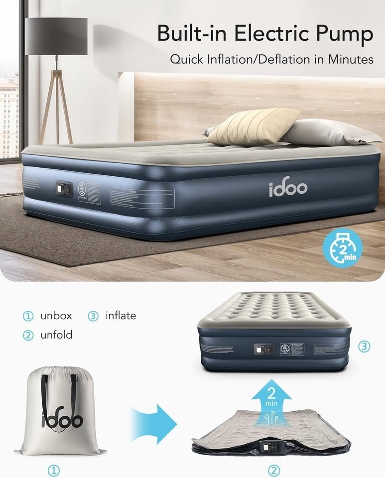 iDOO Luxury Air Mattress Queen with Built in Pump - photo 4
