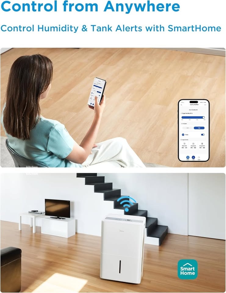 Midea 4,500 Sq. Ft. WiFi Enabled Dehumidifier - photo 4