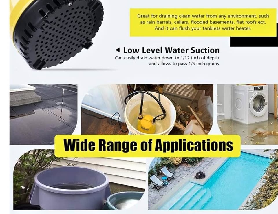Portable Submersible Water Pump – 1/4