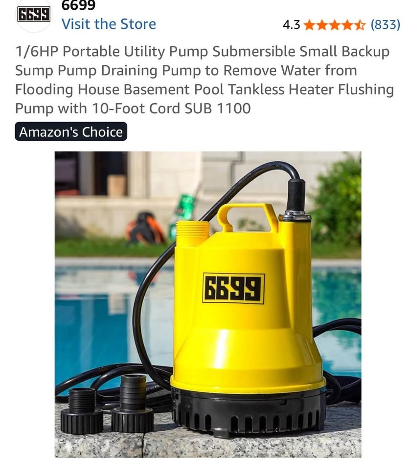 Portable Submersible Water Pump – 1/4 - photo 3
