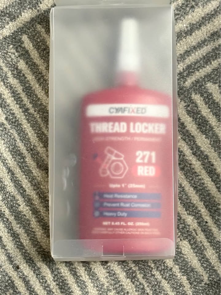 Threadlocker 271, Red High Strength Permanent Thread Lock Glue 2 - photo 2