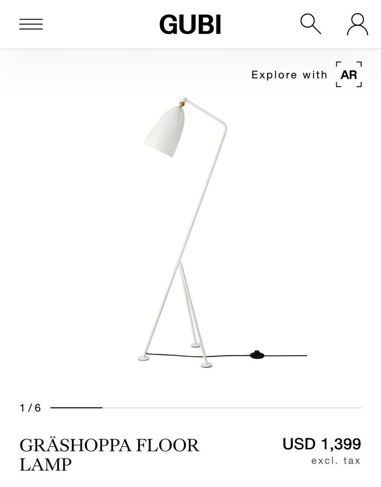 GUBI GRÄSHOPPA FLOOR LAMP