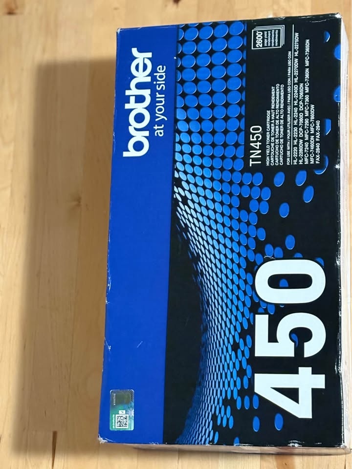 Brother original TN450 High-Yield Black Toner Cartridge - photo 2