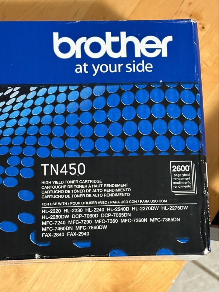 Brother original TN450 High-Yield Black Toner Cartridge - photo 3