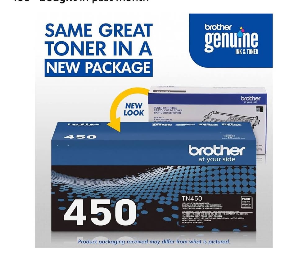 Brother original TN450 High-Yield Black Toner Cartridge - photo 4