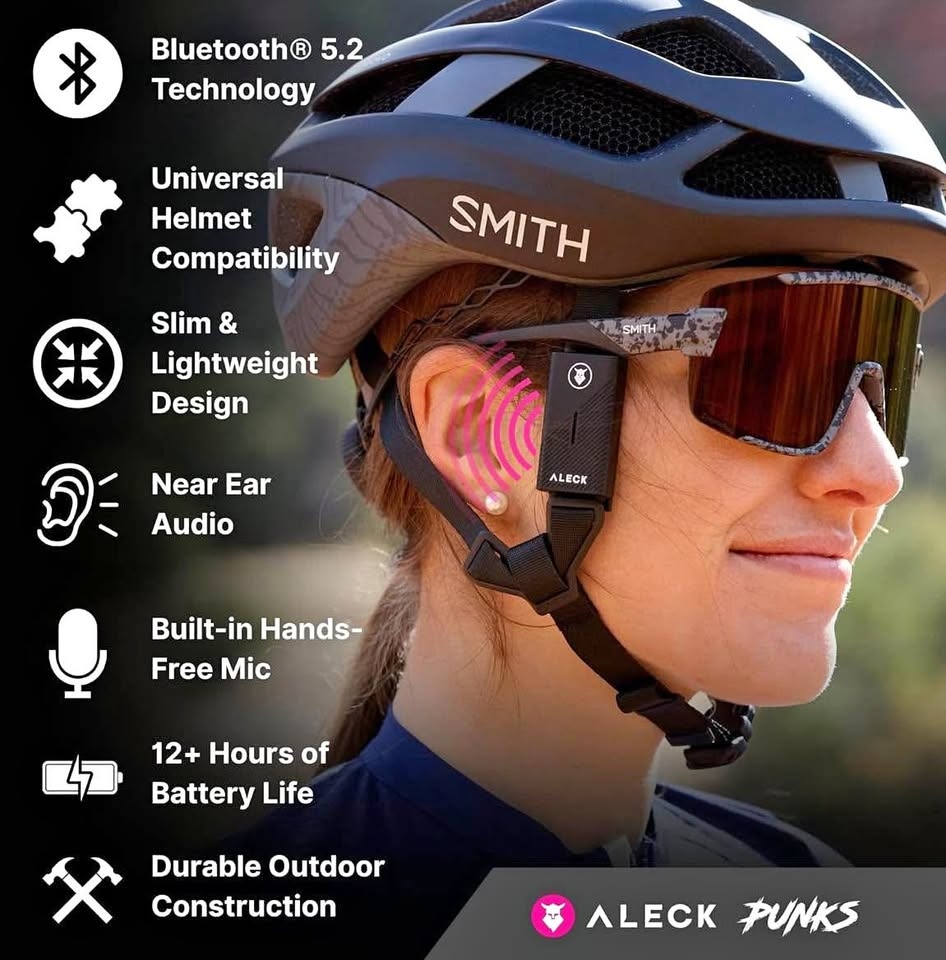 ALECK Punks Wireless Bluetooth Bike Helmet Speakers