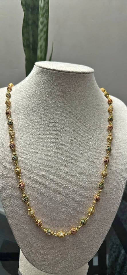 Artificial Gold Mala Chain Necklace