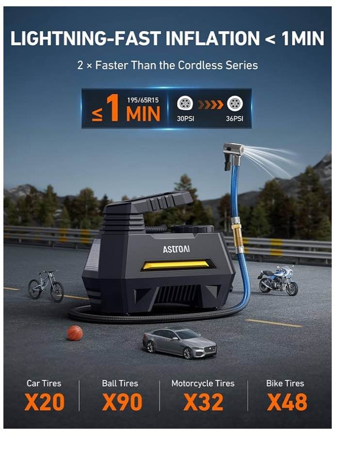 AstroAI Tire Inflator Portable Air Compressor Tire Air Pump - photo 3