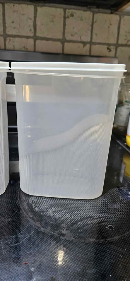Set of White Plastic Containers - 2 - photo 2