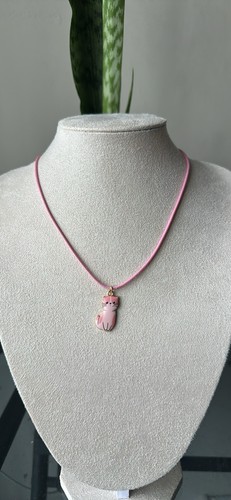 Pink cat necklace