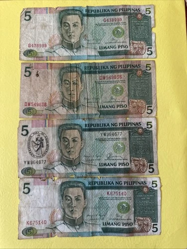 5 Philippine peso bill-4x