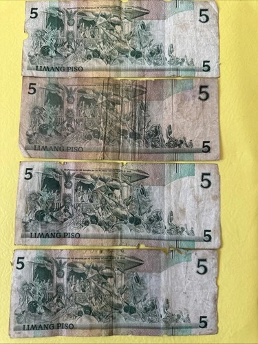 5 Philippine peso bill-4x - photo 2