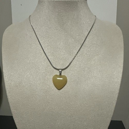 Artistic yellow heart necklace