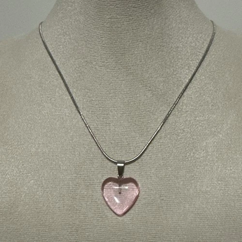 Clear pink necklace