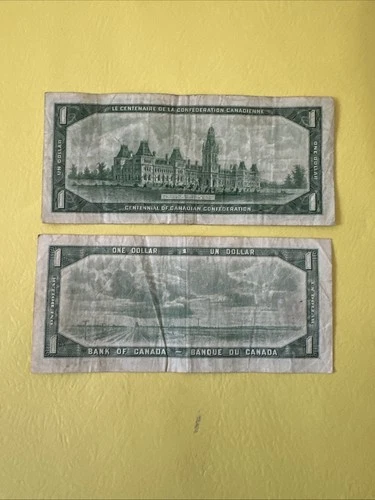 1 Canada dolla bill 1954 & 1967-2x - photo 2