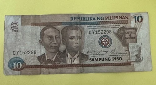 10 Philippine peso bill