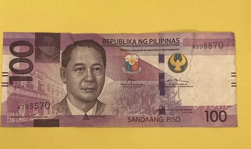 100 Philippine peso bill 2024