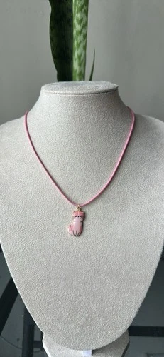 Pink cat necklace