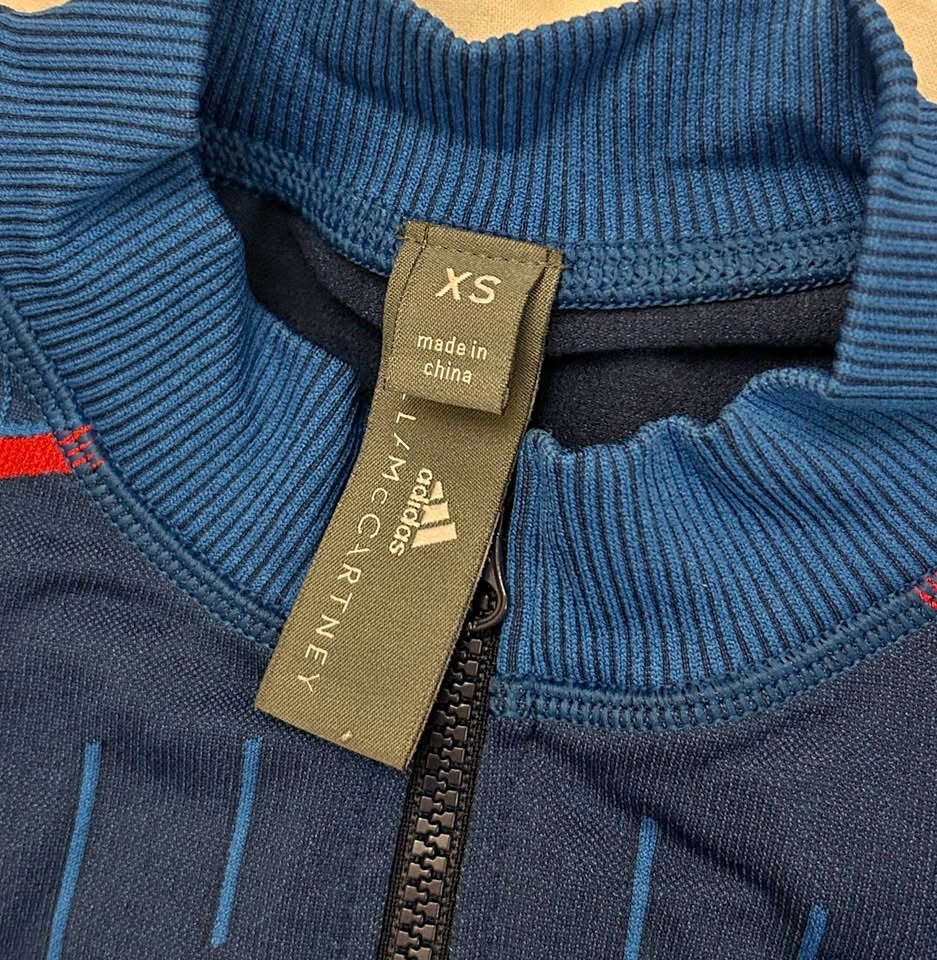 Stella McCartney X Adidas mock neck zip long sleeve top