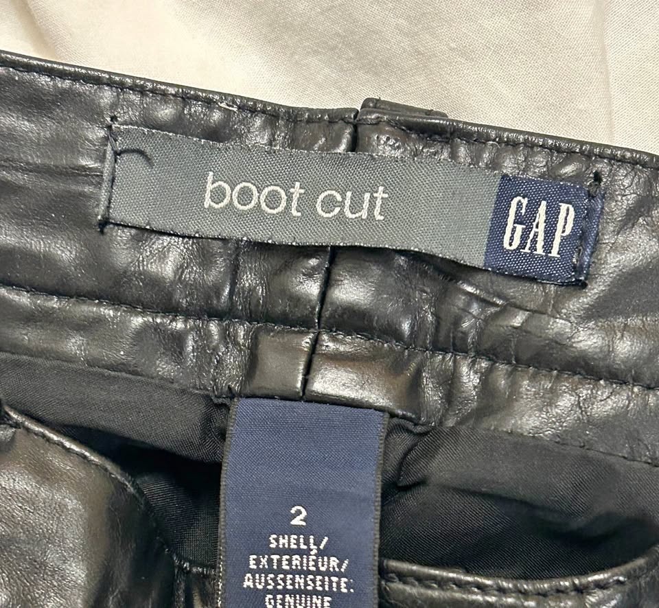 Y2K Vintage GAP leather boot cut jeans