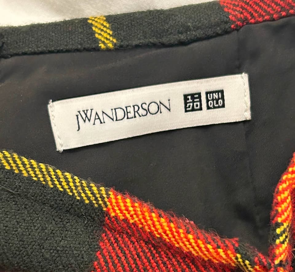 JW Anderson X Uniqlo collab - tartan zip skirt