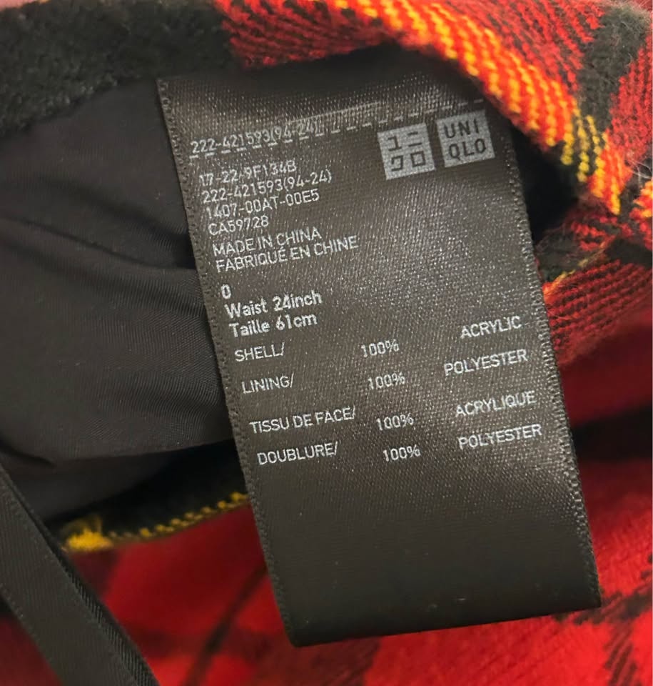 JW Anderson X Uniqlo collab - tartan zip skirt - photo 4