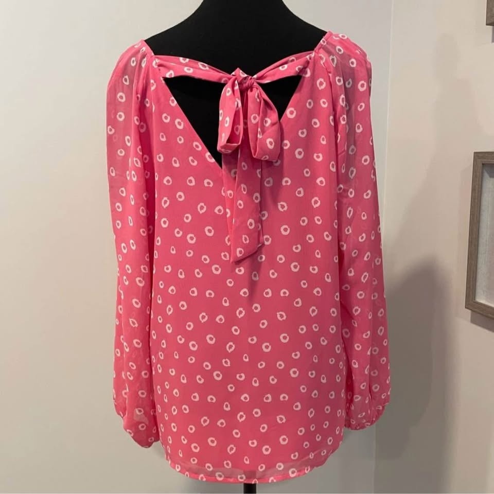 Never Worn! Nine West Back Bow Blouse Size Large - photo 4