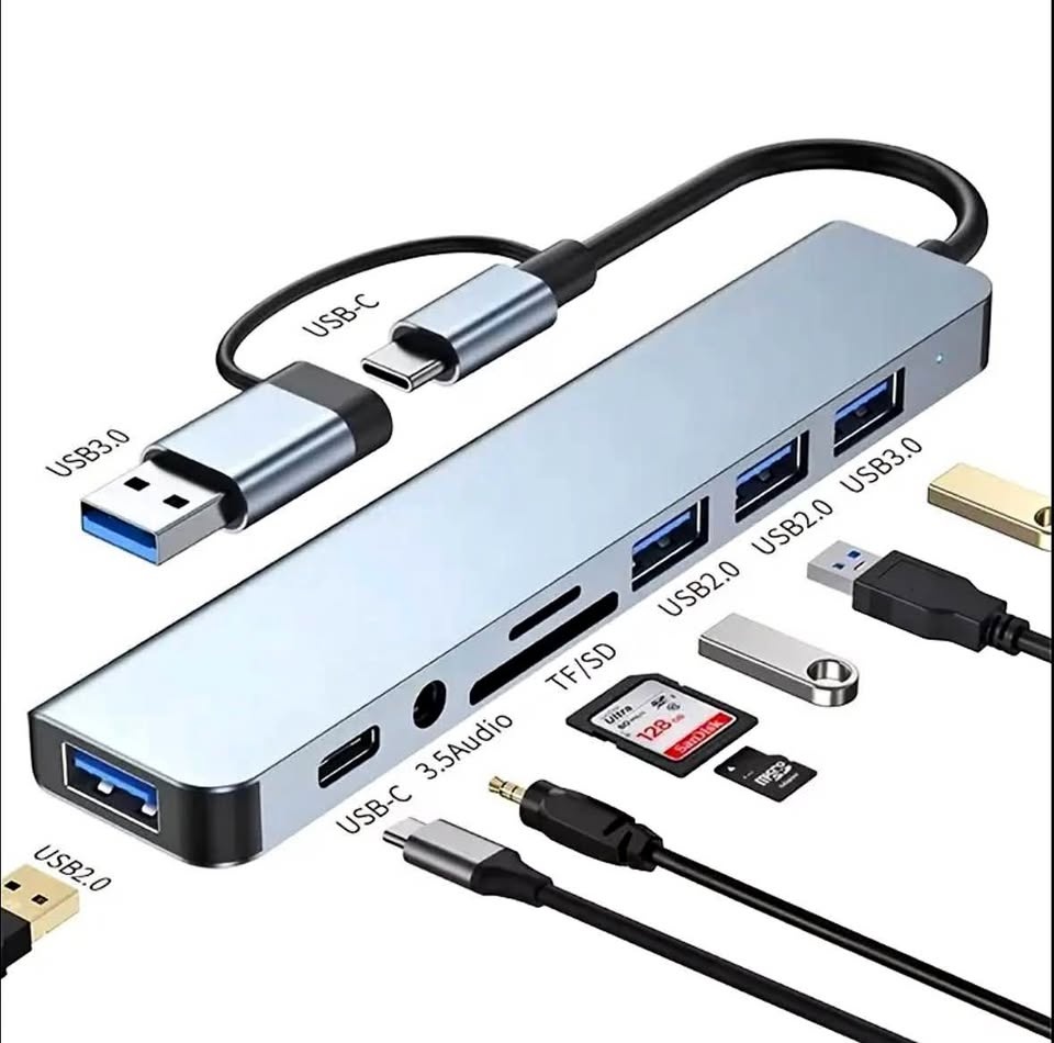 8-IN-1 USB C & USB HUB 3.0, Multi-Function Docking Station