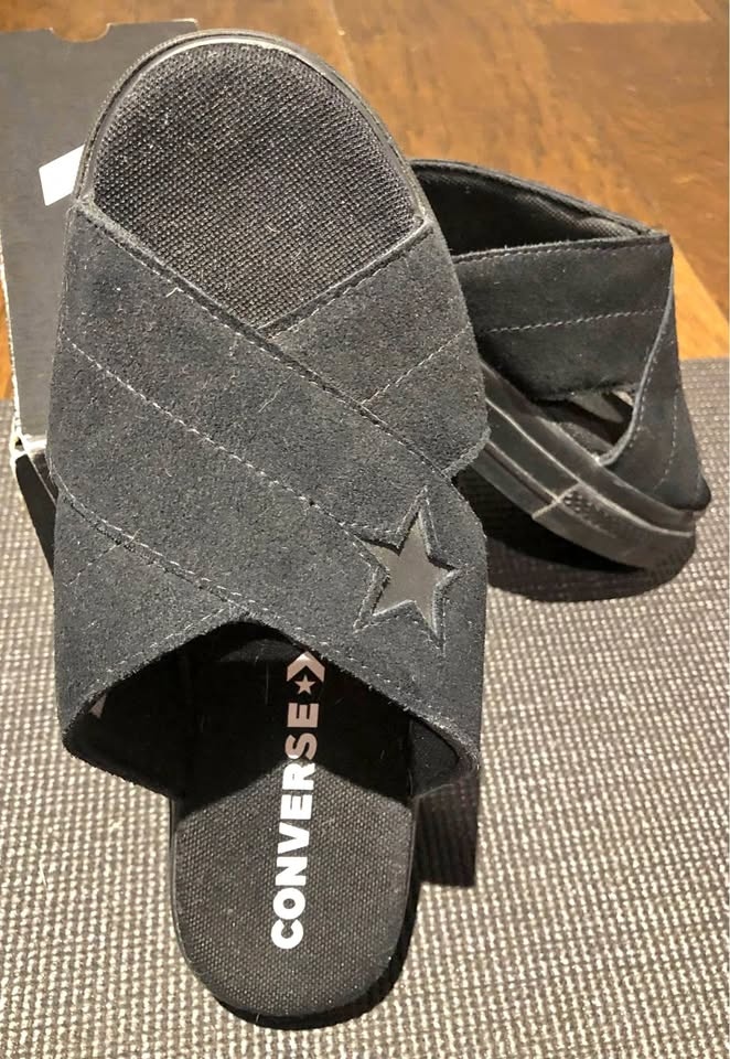 Converse black shoes 7.5
