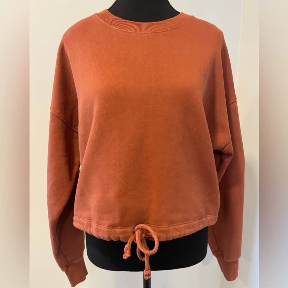 Aritzia Wilfred Free Cropped Tie Front Sweater Size Small - photo 5