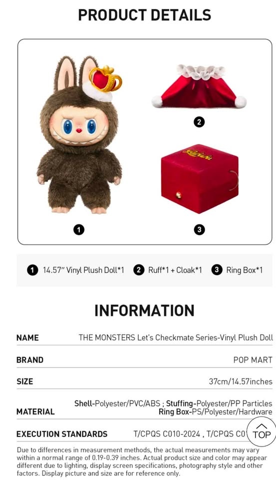 Pop Mart Let's Checkmate Series-Vinyl Plush Doll Labubu + Free g - photo 3