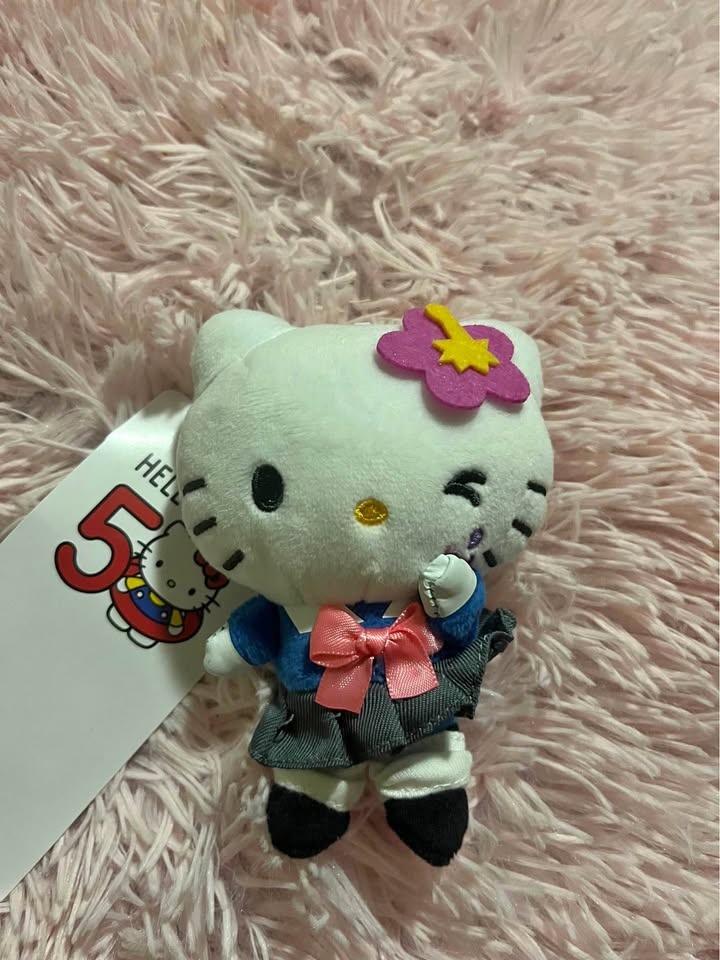 Hello Kitty Tokimeki Heisei Kogal Plush Mascot Keychain - Sanrio