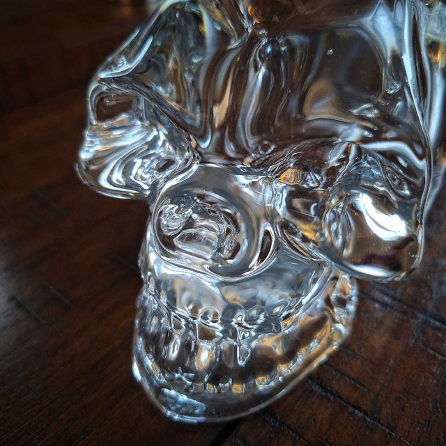 Heavy Glass Skull Candle Holder - photo 5