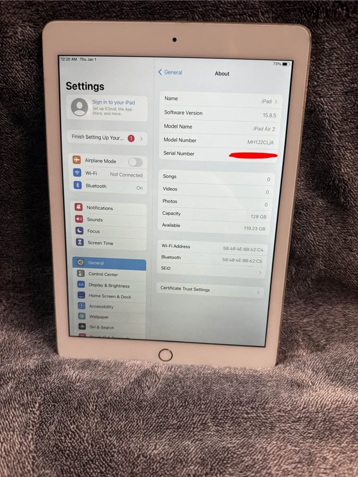 iPad Air 2 128GB Gold with NEW charging cable! - photo 4