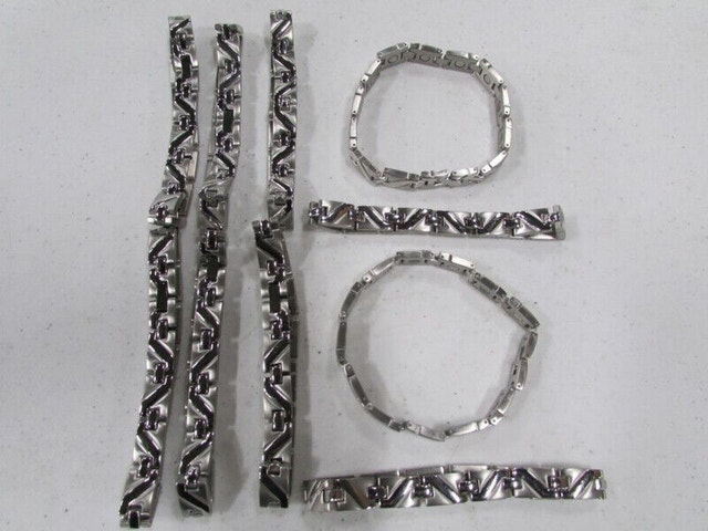 MEN'S STAINLESS STEEL BRACELETS 9" LONG BRAND NEW! - photo 2