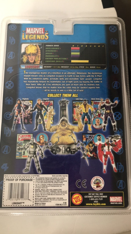 Marvel Legends Series 14 Action Figure Longshot BNIB - photo 2