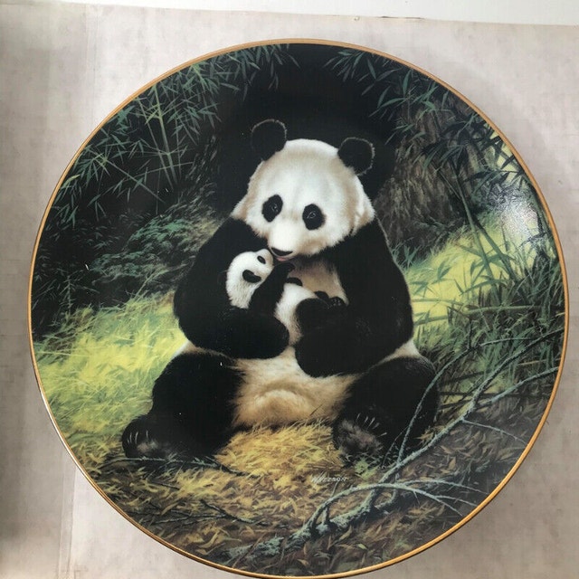 1988 Bradex - The Panda - Collectible Plate - Nelson - Endangere