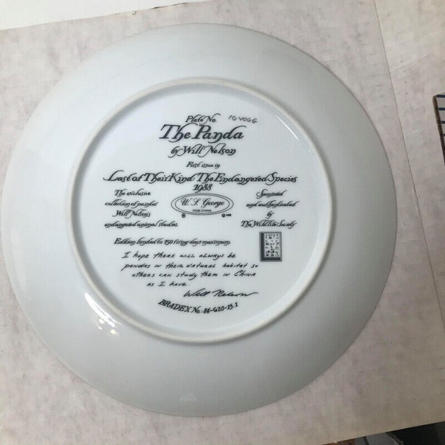 1988 Bradex - The Panda - Collectible Plate - Nelson - Endangere - photo 2