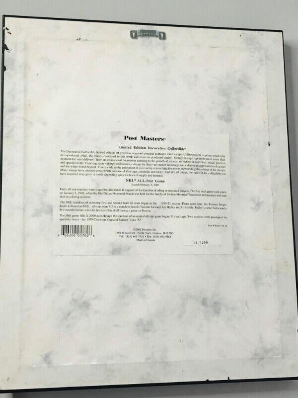 2001 NHL ALL STAR GAME POST MASTERS LIMITED - photo 3
