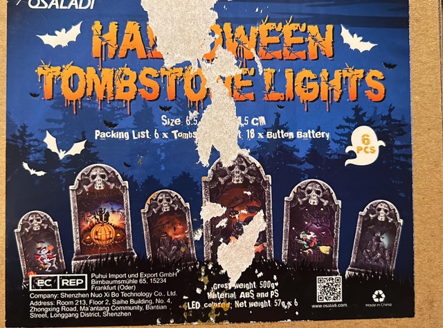 OSALADI Halloween LED Tombstones - 12 Pcs - photo 3