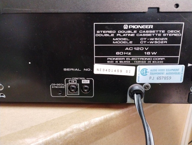Pioneer CT-W502R Stereo Double Cassette Deck - photo 4