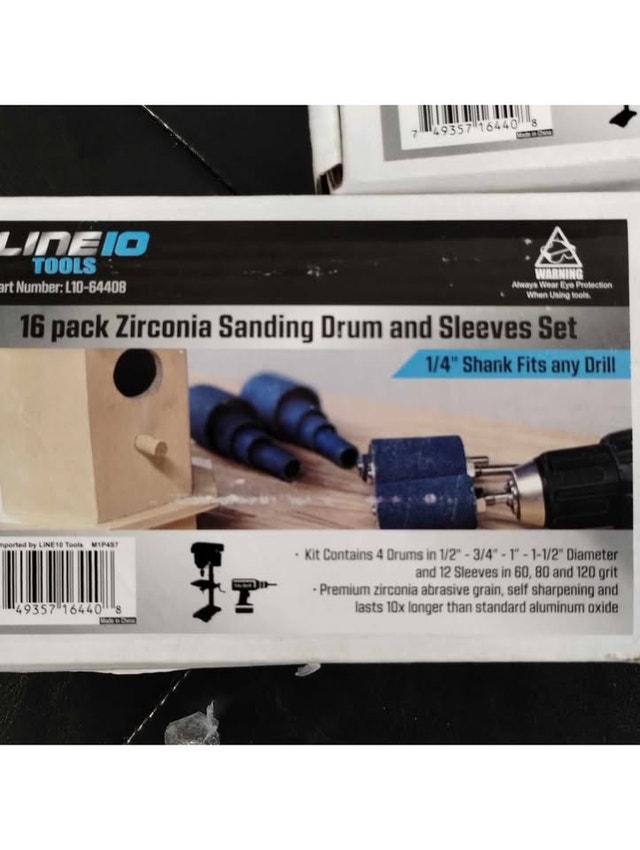 Line 10 Tools - 16 Pack Sanding Drums and Sleeves
