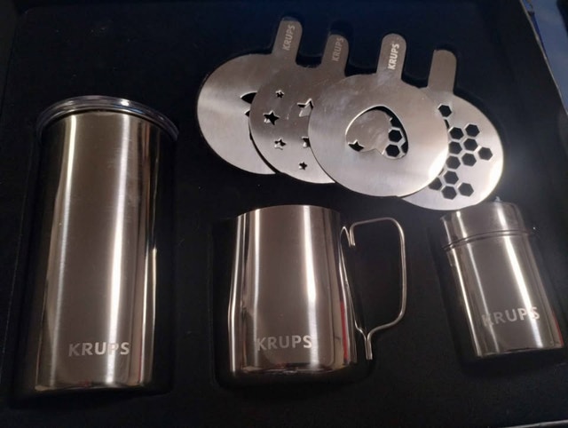 Krups 7 Piece My Home Coffee Bar Cappuccino Set NEW!