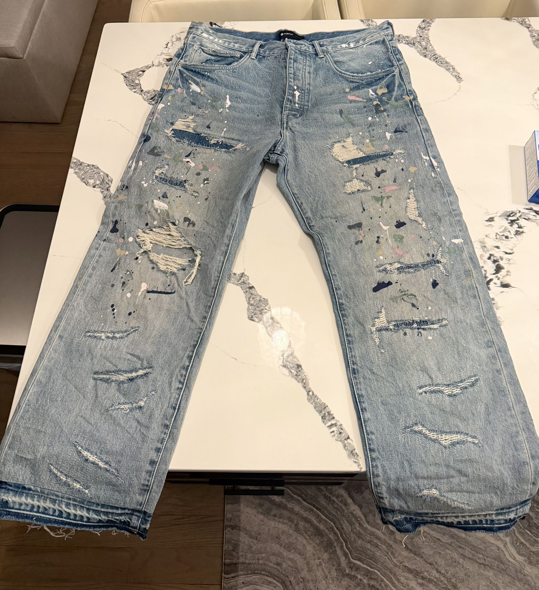 PURPLE Brand P011 Light Indigo Jeans