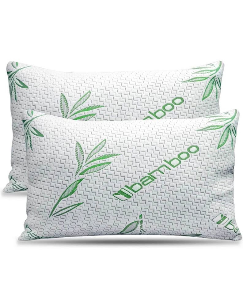 Queen Bamboo Cooling Shredded Memory Foam Pillows (2)