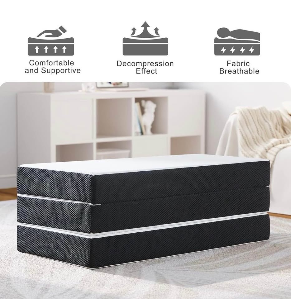 Foldable Mattress,4 Inch with Washable Cover - photo 3