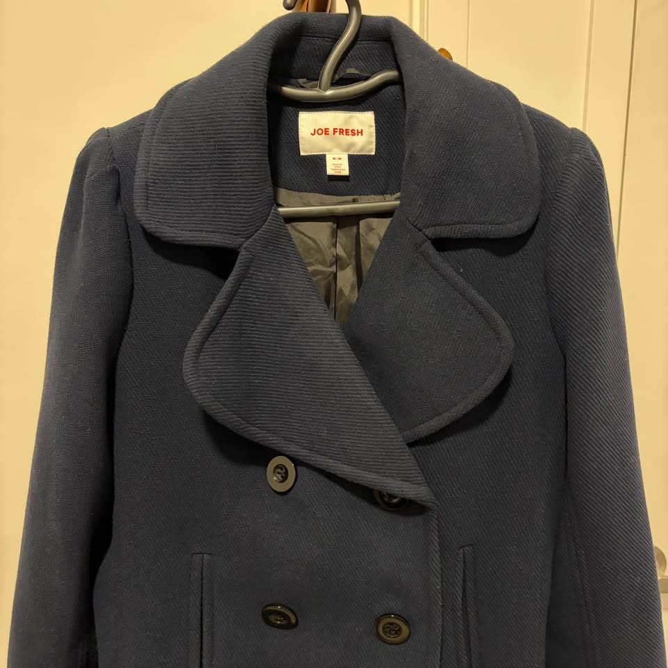 Joe Fresh navy blue double-breasted peacoat - photo 2