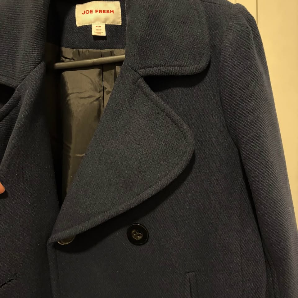 Joe Fresh navy blue double-breasted peacoat - photo 5