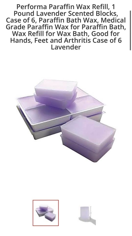 New Performa- 6 x 1 pound paraffin  block in lavender