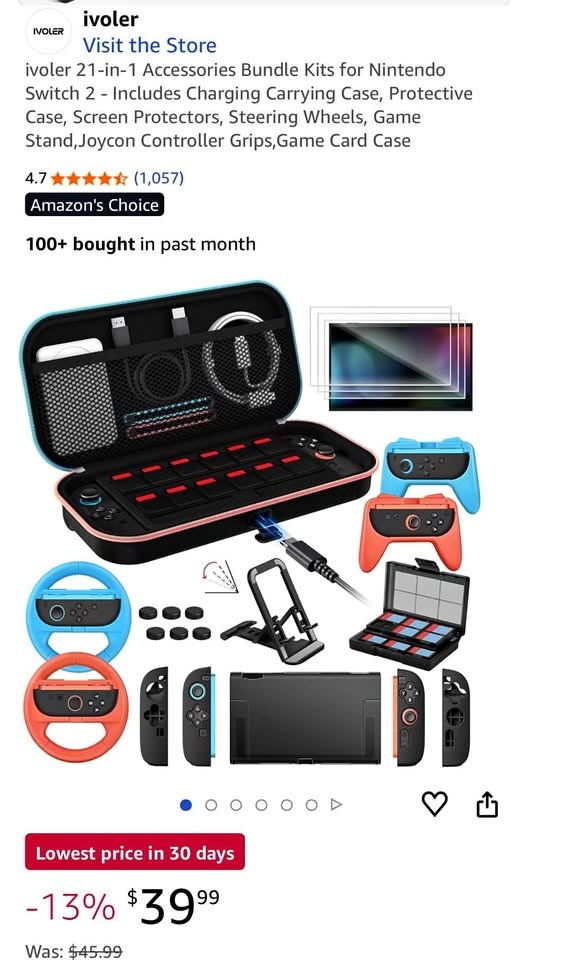 New ivoler 21-in-1 Accessories Bundle Kits for NS-2